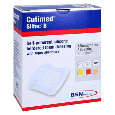 Cutimed Siltec B Schaumverband 7,5x7,5 cm Produktbild 1