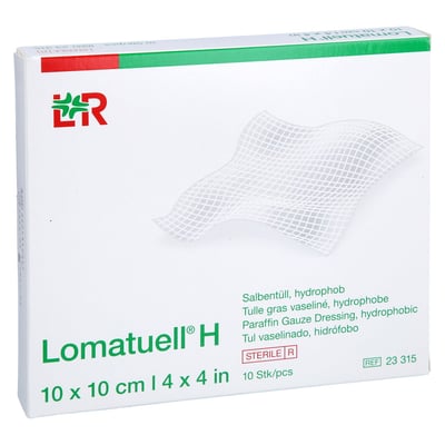 Lomatuell H Salbentüll 10x10 cm steril