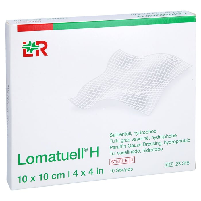 Lomatuell H Salbentüll 10x10 cm steril
