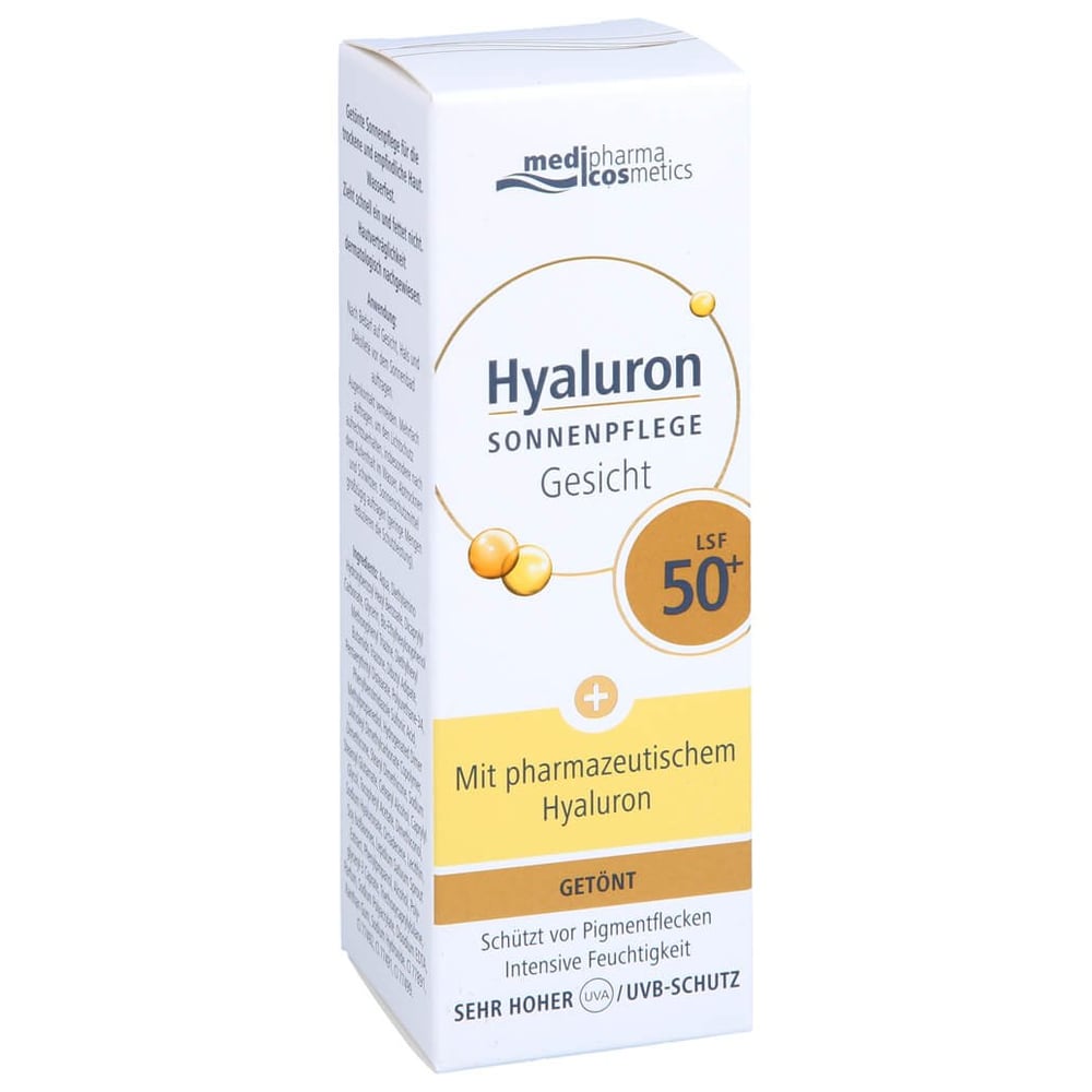 Hyaluron Sonnenpflege Gesicht getönt LSF 50+
