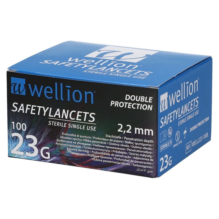 Wellion Safety Lancets 23G