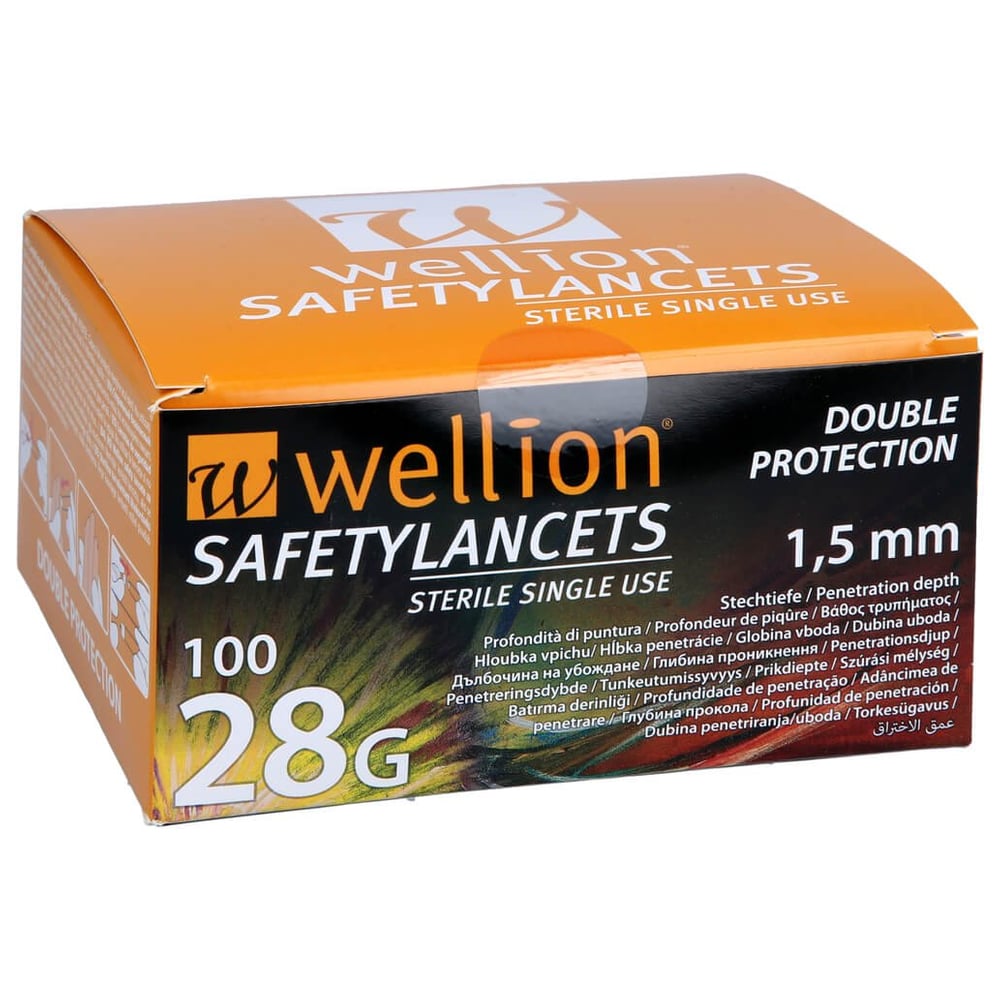 Wellion Safety Lancets 28g
