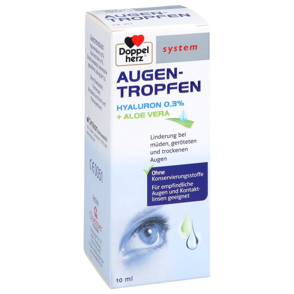 Doppelherz Augen-Tropfen Hyaluron 0.3% system