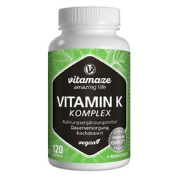 Vitamin K1 + K2 Komplex hochdosiert vegan