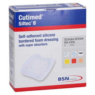 Cutimed Siltec B Schaumverband 12,5x12,5 cm m. Haftr. B2B Medical Produktbild 1