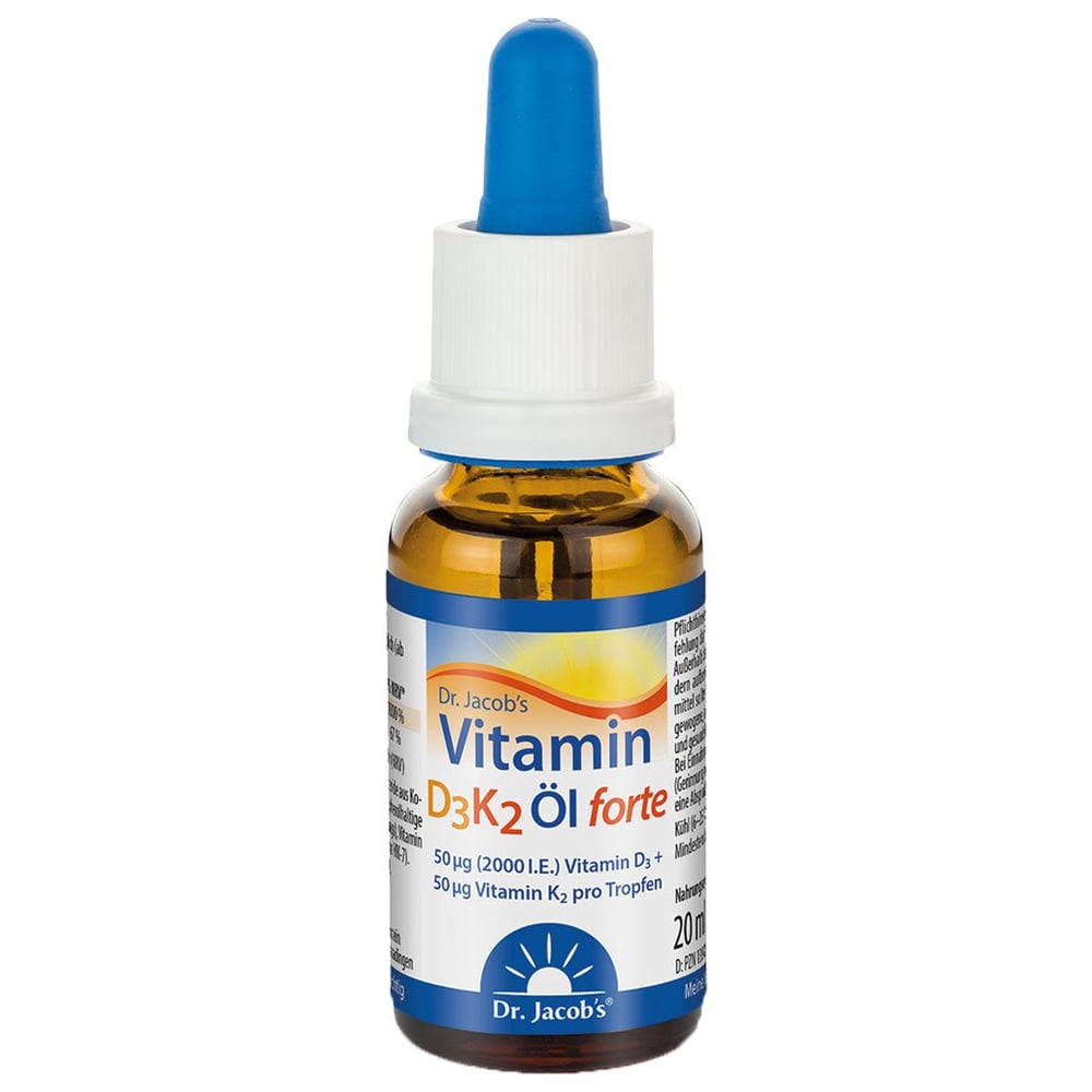 Dr. Jacob's Vitamin D3K2 Öl forte 2000 IE D3+K2 hochdosiert