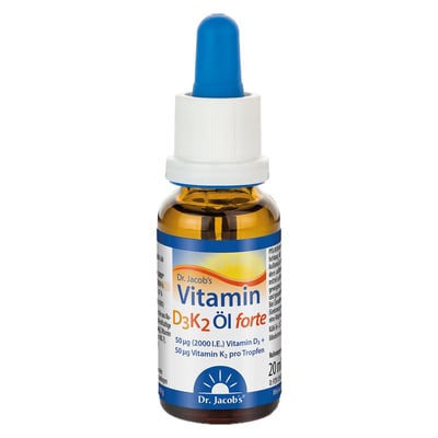 Dr. Jacob's Vitamin D3K2 Öl forte 2000 IE D3+K2 hochdosiert
