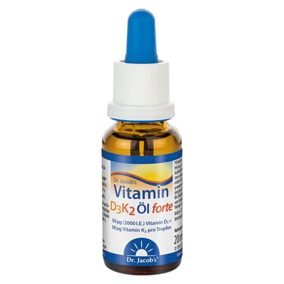 Dr. Jacob's Vitamin D3K2 Öl forte 2000 IE D3+K2 hochdosiert Produktbild 1