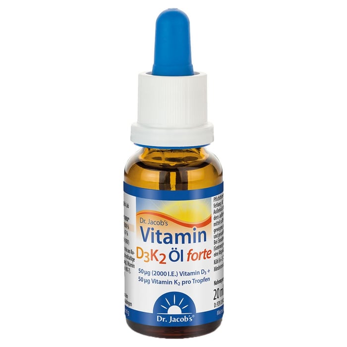 Dr. Jacob's Vitamin D3K2 Öl forte 2000 IE D3+K2 hochdosiert