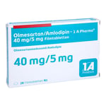 Olmesartan/Amlodipin-1A Pharma 40 mg/5 mg Produktbild 1