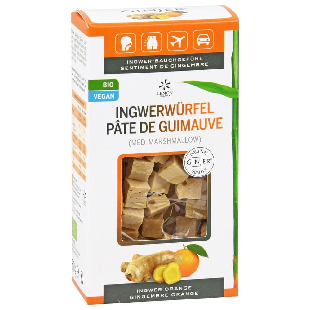 Ingwer GINJER Ingwerwürfel Orange