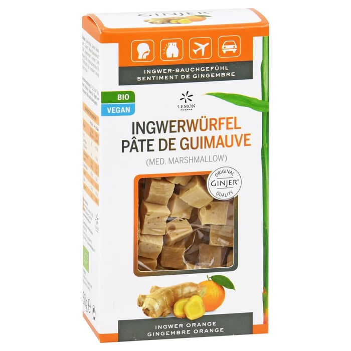 Ingwer GINJER Ingwerwürfel Orange