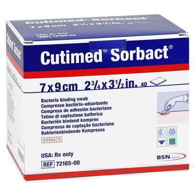 Cutimed Sorbact Kompressen 7x9 cm