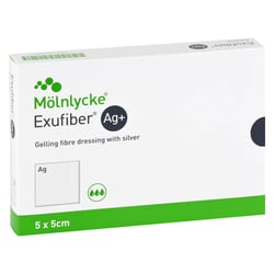 Exufiber Ag+ 5x5 cm Gelbildender Faserverband m.sil