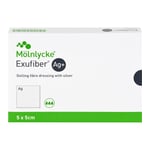 Exufiber Ag+ 5x5 cm Gelbildender Faserverband m.sil