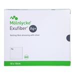 Exufiber Ag+ 10x10 cm Gelbildender Faserverband m.s