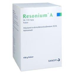 Resonium A 94-110 mg/g Pul. H.Su/Rektal