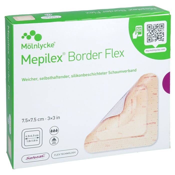 Mepilex Border Flex Schaumverb.haft.7,5x7,5 cm