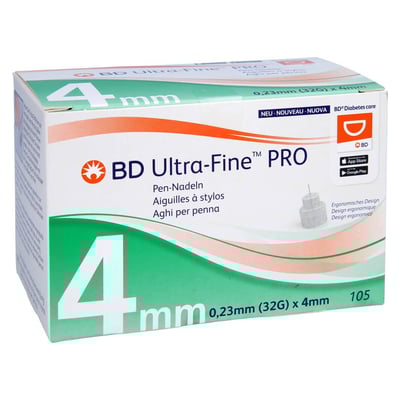 Bd Ultra-fine Pro Pen-Nadeln 4 mm 32 G 0,23 mm