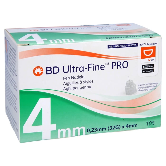 Bd Ultra-fine Pro Pen-Nadeln 4 mm 32 G 0,23 mm