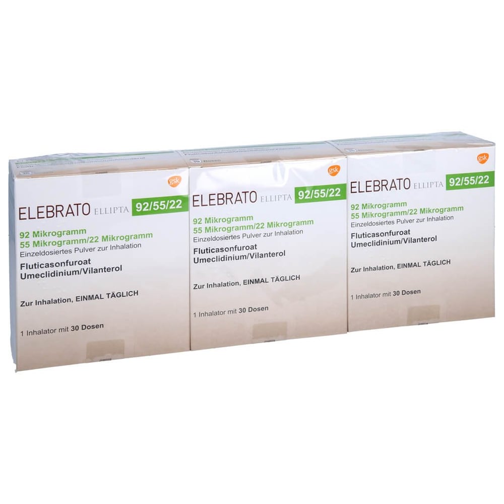 Elebrato Ellipta 92ug/55ug/22ug ed.Pul.Inh. 30ED