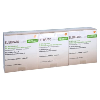 Elebrato Ellipta 92ug/55ug/22ug ed.Pul.Inh. 30ED