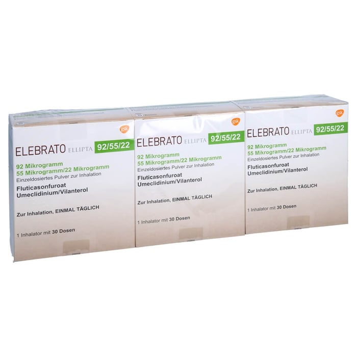 Elebrato Ellipta 92ug/55ug/22ug ed.Pul.Inh. 30ED