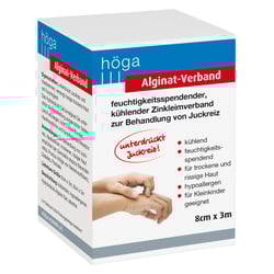 ALGINAT-Verband 8 cmx3 m kühlender Zinkleimverband