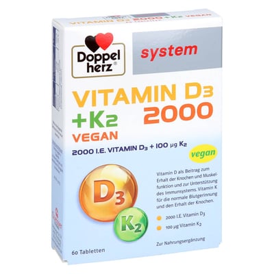 Doppelherz Vitamin D3 2000 + K2 system