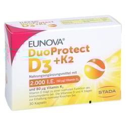 Eunova DuoProtect D3+k2 2000 I.e./80 g Kapseln