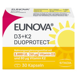 Eunova DuoProtect D3+k2 2000 I.e./80 g Kapseln