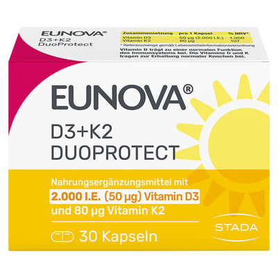 Eunova DuoProtect D3+k2 2000 I.e./80 g Kapseln