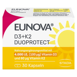 Eunova Duoprotect D3+k2 4000 I.E./80 ug Kapseln