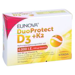 Eunova Duoprotect D3+k2 4000 I.E./80 ug Kapseln