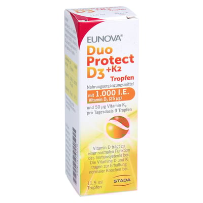 Eunova Duoprotect D3+k2 1000 I.E./50 ug Tropfen
