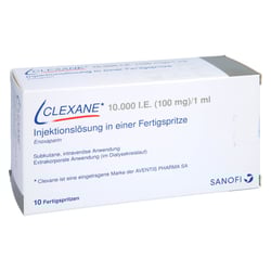Clexane 10000 I.E. (100 mg)/1 ml Injektionslösung