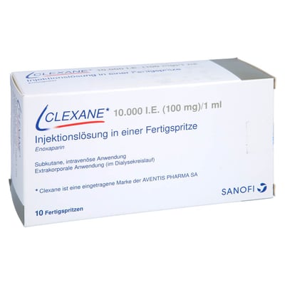 Clexane 10000 I.E. (100 mg)/1 ml Injektionslösung