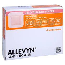 Allevyn Gentle Border 7,5x7,5 cm Schaumverband Docpharm