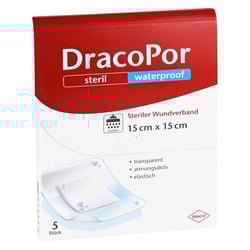 Dracopor waterproof Wundverband 15x15 cm steril