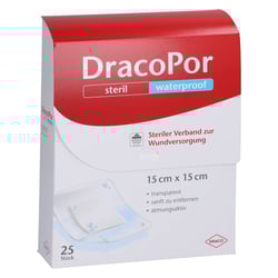 Dracopor waterproof Wundverband 15x15 cm steril