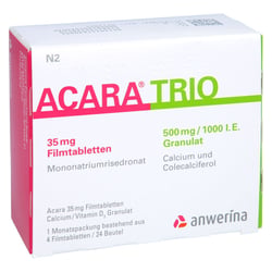 Acara Trio Ca+D3 35 mg+500 mg/1.000 IE 4F+24GRA