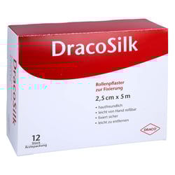 Dracosilk Rollenpflaster 2,5 cmx5 m o.Schutzring