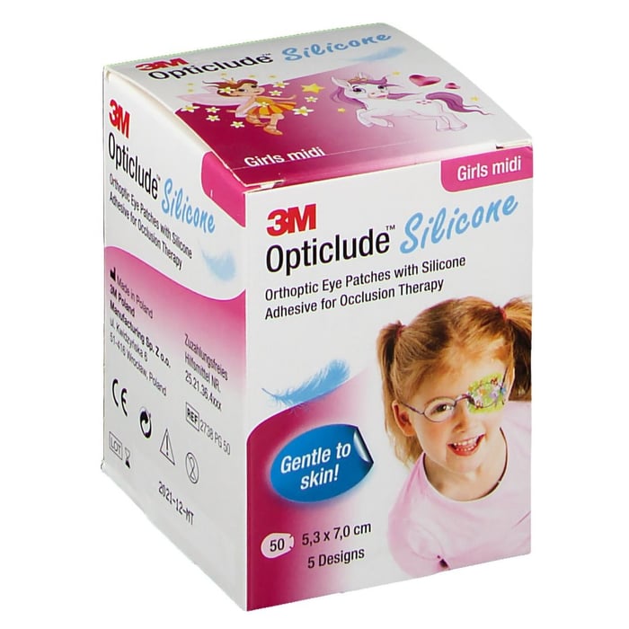 Opticlude 3M Silicone Girls midi 5.3x7 cm 2738PG