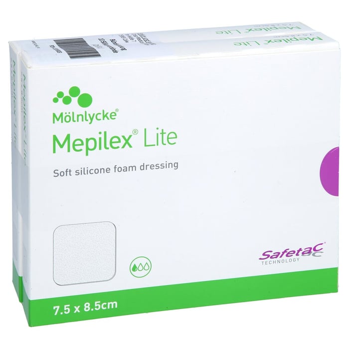 Mepilex Lite Schaumverband 7,5x8,5 cm steril