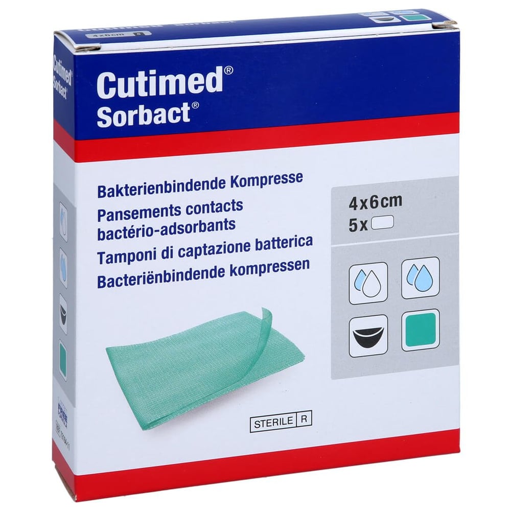 Cutimed Sorbact Kompressen 4x6 cm