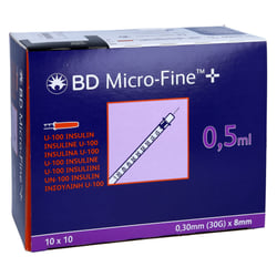 BD Micro-fine+ Insulinspr.0,5 ml U100 0,3x8 mm