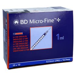 BD Micro Fine+ 1 ml U100