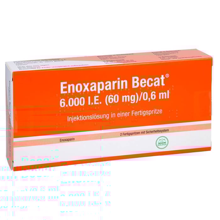 ENOXAPARIN Becat 6.000 I.E. 60mg/0,6ml ILO FS+Si.S
