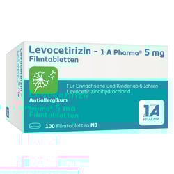 Levocetirizin - 1 A Pharma 5 mg Filmtabletten