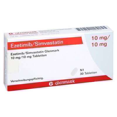Ezetimib/Simvastatin Glenmark 10 mg/10 mg